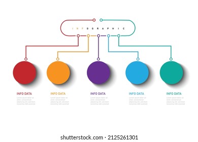 Cycle Infographic Business Web design template Timeline business planning process with options, steps. Vector illustration. use for presentation and web design organization with Gradient colors
