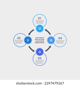Cycle infographic circle formation for process flow stock illustration