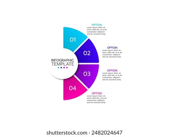 Concepto infográfico de ciclo de proceso cíclico de negocios con 4 etapas. Plantilla de diseño de infografía moderna. Ilustración vectorial plana moderna para visualización de datos.