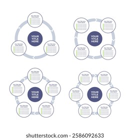 Cycle Infographic Elements with Multiple Step for Business Presentation, Poster, Banner and Booklet.