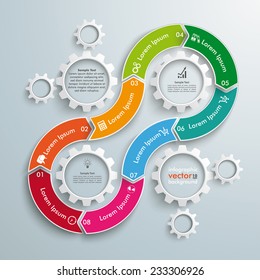 Cycle infographic on the gray background. Eps 10 vector file.