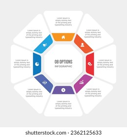 Cycle Infographic Template With 8 Steps, Workflow or Process Diagram