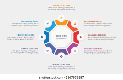 Cycle Infographic Template Design With 8 Stages