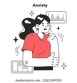 Cycle of investor emotions. Anxiety of character throughout the cycle in share market. Emotional roller coaster of investing. Flat vector illustration