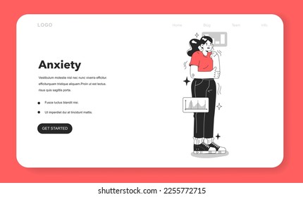 Cycle of investor emotions web banner or landing page. Anxiety of character throughout the cycle in share market. Emotional roller coaster of investing. Flat vector illustration