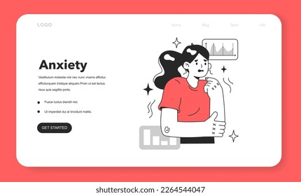 Cycle of investor emotions web banner or landing page. Anxiety of character throughout the cycle in share market. Emotional roller coaster of investing. Flat vector illustration