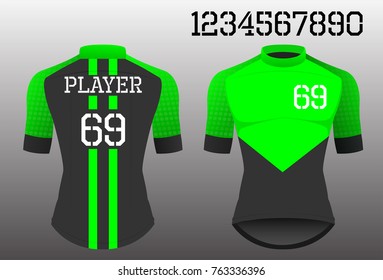 Cycle jersey design for cyclist
,Cycling shirt,cyclist shirt sport wear for fashion and number with vector illustration agile and strength Concept.
