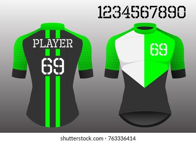 Cycle jersey design for cyclist
,Cycling shirt,cyclist shirt sport wear for fashion and number with vector illustration agile and strength Concept.