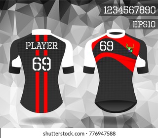 cycle jersey,cycling suit,cyclist shirt sport wear protection equipment vector illustration.