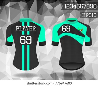 cycle jersey,cycling suit,cyclist shirt sport wear protection equipment vector illustration.