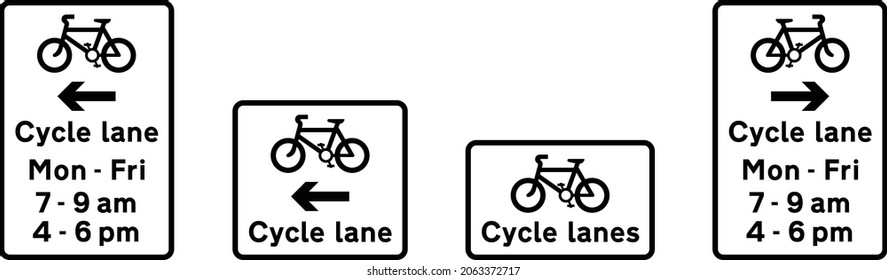 Cycle lane on road at junction ahead (Alternative types), road signs in the United Kingdom