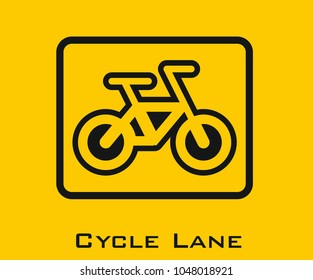 Cycle Lane vector icon