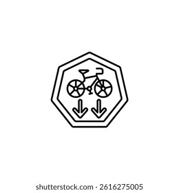 Cycle Lane vector line icon icons design