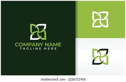 the cycle leaf organic logo