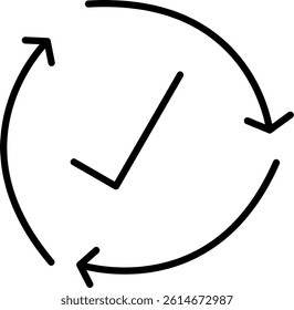 Cycle Line Vector Icon Design