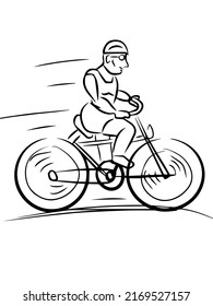 Cycle logo design man shape vector