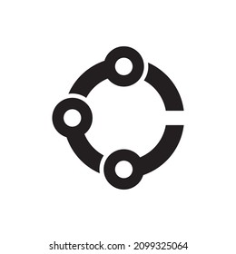 cycle logo letter C icon vector