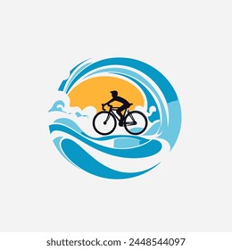 Fahrradlogo Vektorillustration Fahrrad, Transport, Fahrrad, Fahrt, Icon.