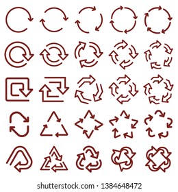 cycle - minimal thin line web icon set. simple vector illustration. concept for infographic website or app.