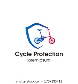 Cycle Portection logo symbol or icon template design