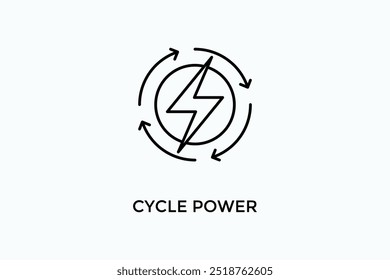 Icono de Vector de energía de ciclo o ilustración de logotipo