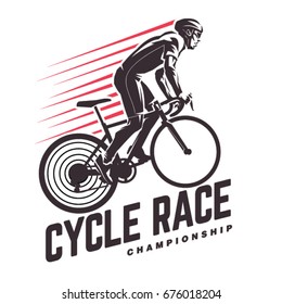 Cycle race. Sport emblem