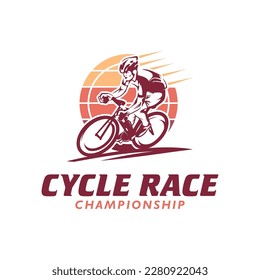 Cycle race Vector logo design template