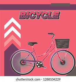 Cycle racing sport poster design. Vector flat illustration - Vector