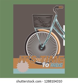 Cycle racing sport poster design. Vector flat illustration - Vector