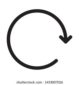 cycle, recycle, refresh - minimal line web icon. simple vector illustration. concept for infographic, website or app.