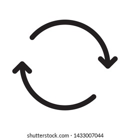 cycle, recycle, refresh - minimal line web icon. simple vector illustration. concept for infographic, website or app.