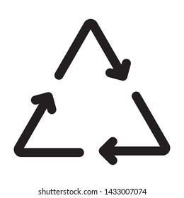 cycle, recycle, refresh - minimal line web icon. simple vector illustration. concept for infographic, website or app.