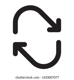cycle, recycle, refresh - minimal line web icon. simple vector illustration. concept for infographic, website or app.