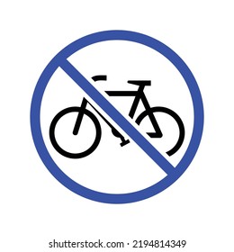 Cycle Restriction Vector Icon Illustration