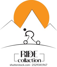 cycle riding in hill logo 