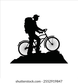 Cycle riding silhouette design vector