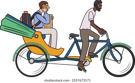 Cycle Rikshaw in India. Manual Rikshaw for daily commute in city.