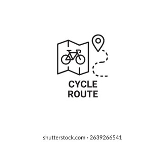 Cycle Route icon vector design art illustration