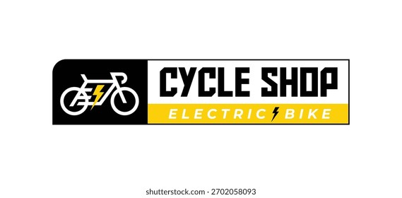 Cycle shop illustration logo vector art design.