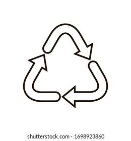 Cycle sign icon in trendy flat style isolated. Illustration eps 10.