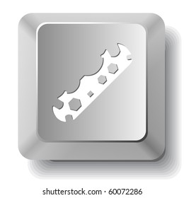 Cycle spanner. Vector computer key.