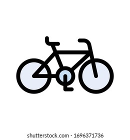 cycle vector flat color icon 