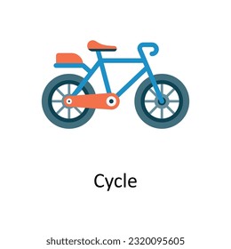 Cycle Vector Flat Icon Design illustration. Nature and ecology Symbol on White background EPS 10 File