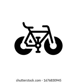 Cycle vector icon glyph style illustration.