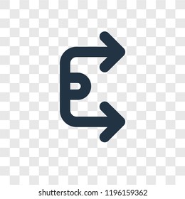 Cycle vector icon isolated on transparent background, Cycle transparency logo concept