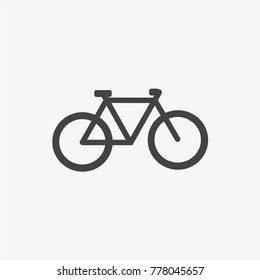 Cycle vector icon on light grey background