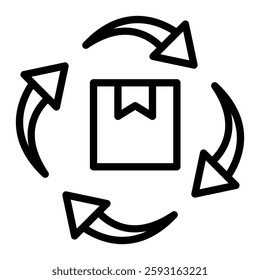 Cycle Vector Line Icon Design