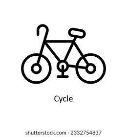 Cycle Vector  outline Icon Design illustration. Nature and ecology Symbol on White background EPS 10 File