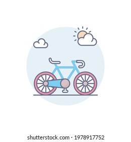 cycle vector round icon style illustration. EPS 10 File