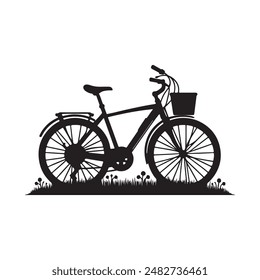 Cycle vector silhouette design icon